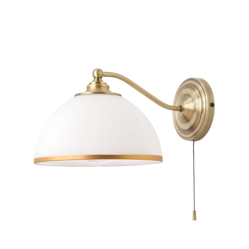 Applique murale OLD LAMP 1xE27/40W/230V blanc/laiton