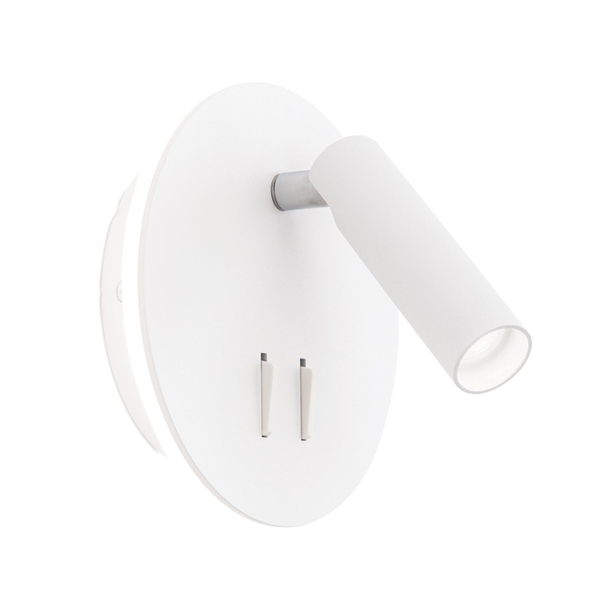 Spot mural LENNY LED/6W/230V + LED/3W blanc