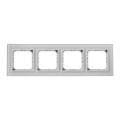 Ospel - Cadre 4 postes SONATA blanc brillant