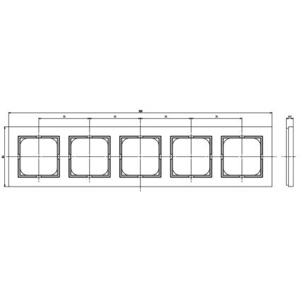 Ospel - Cadre 5 modules SONATA blanc laqué