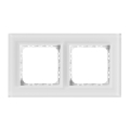 Ospel - Cadre double en verre SONATA blanc mat
