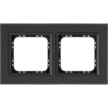 Ospel - Cadre double SONATA noir mat