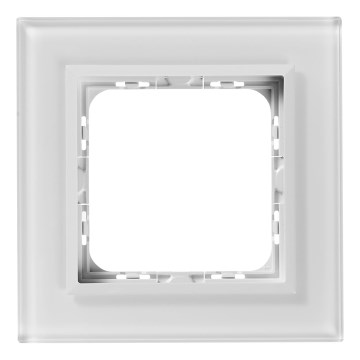 Ospel - Cadre en verre simple SONATA blanc brillant