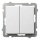 Ospel - Interrupteur double sans cadre n° 5 SONATA blanc