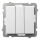 Ospel - Interrupteur triple sans cadre n° 1+1+1 SONATA blanc