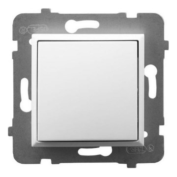 Ospel - Interrupteur unipolaire sans cadre n° 1/0 ARIA blanc