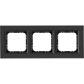 Ospel - Plaque triple SONATA noir mat