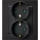 Ospel - Prise double murale avec cadre Schuko 230 V SONATA, noire