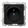 Ospel - Prise murale domestique sans cadre 230 V + 1x USB-A + 1x USB-C SONATA noire