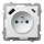 Ospel - Prise murale sans cadre 230 V + 1x USB-A + 1x USB-C SONATA blanche