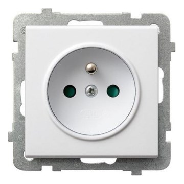 Ospel - Prise murale sans cadre 230 V SONATA blanche