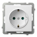 Ospel - Prise murale sans enjoliveur Schuko 230 V SONATA blanche