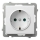 Ospel - Prise murale sans enjoliveur Schuko 230 V SONATA blanche