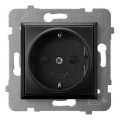 Ospel - Prise murale SCHUKO 230 V ARIA sans cadre noire