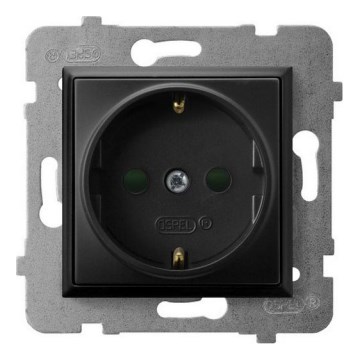 Ospel - Prise murale SCHUKO 230 V ARIA sans cadre noire