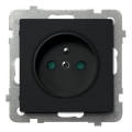 Ospel - Prise murale SONATA 230 V sans cadre, noire
