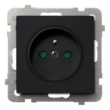 Ospel - Prise murale SONATA 230 V sans cadre, noire