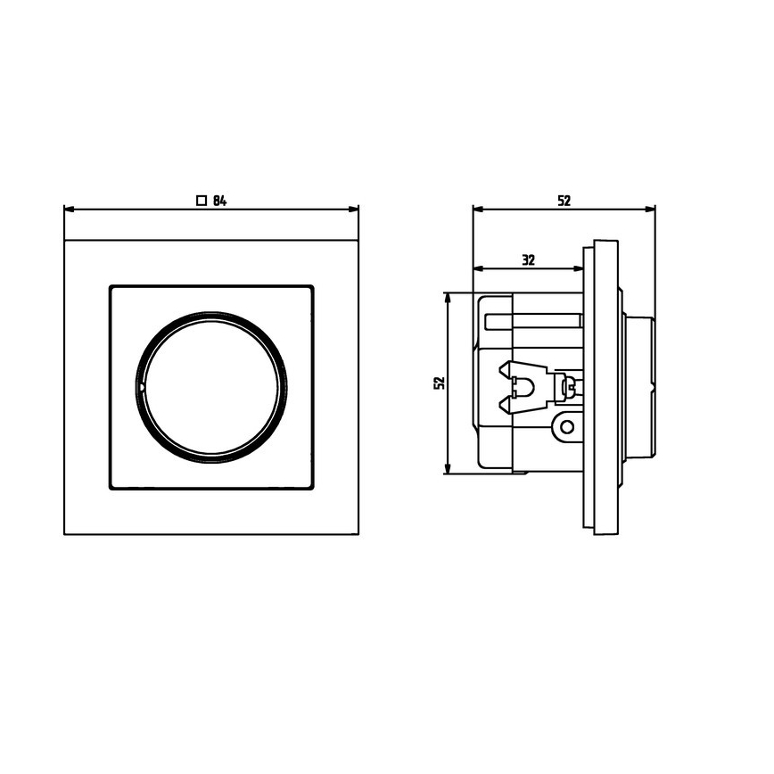 Ospel - Variateur rotatif sans cadre SONATA, blanc