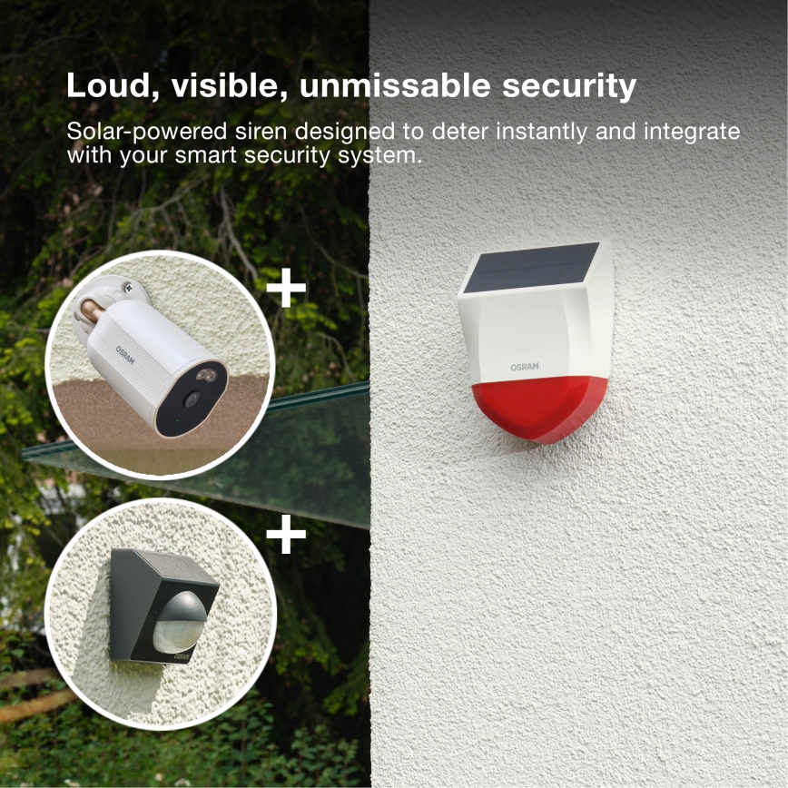 Osram - Alarme solaire d'extérieur SMART+ 5V IP65 Wi-Fi