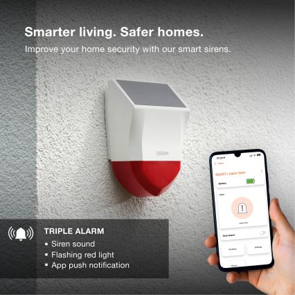 Osram - Alarme solaire d'extérieur SMART+ 5V IP65 Wi-Fi