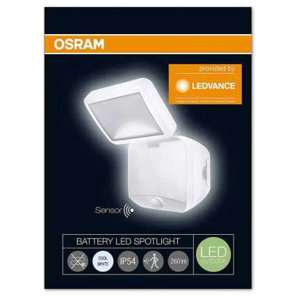 Osram - Applique LED extérieure avec détecteur BATTERY LED/4W/6V IP54