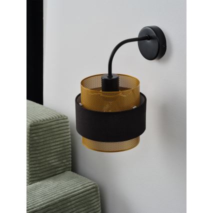 Osram - Applique murale DECOR HORNET 1xE27/10W/230V noire/dorée