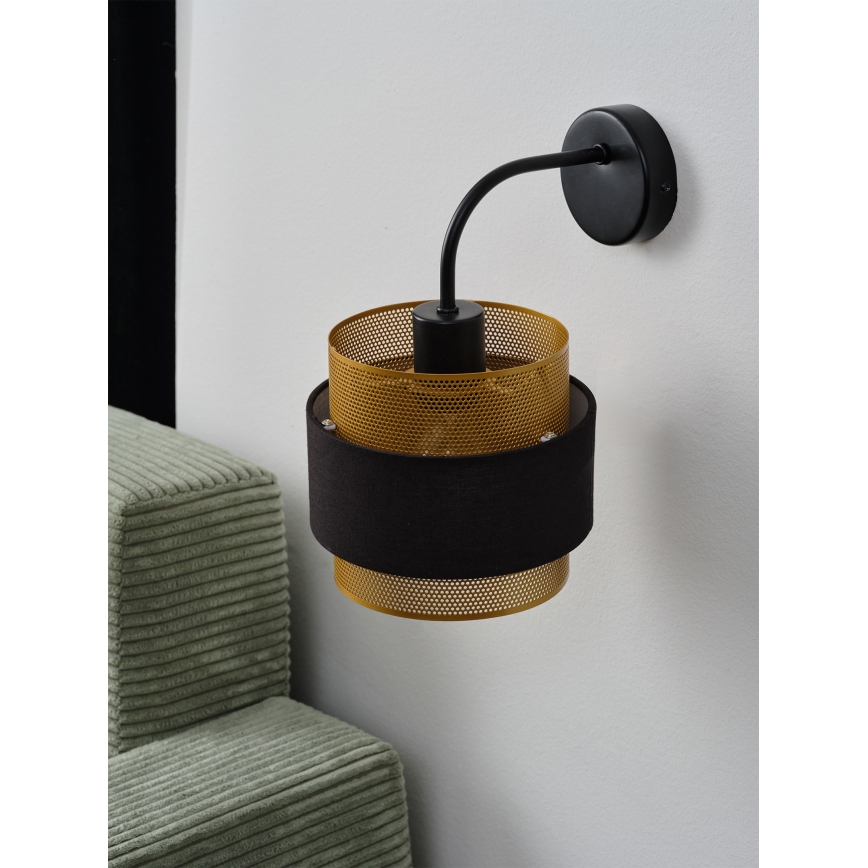 Osram - Applique murale DECOR HORNET 1xE27/10W/230V noire/dorée