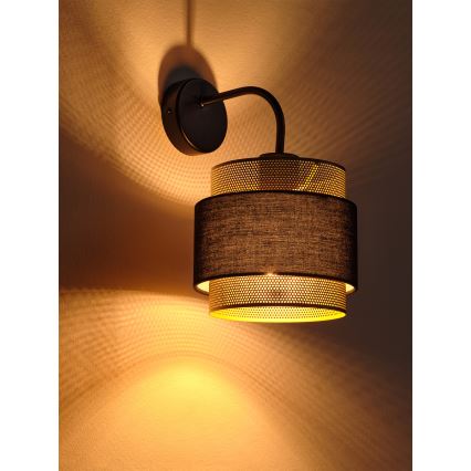 Osram - Applique murale DECOR HORNET 1xE27/10W/230V noire/dorée