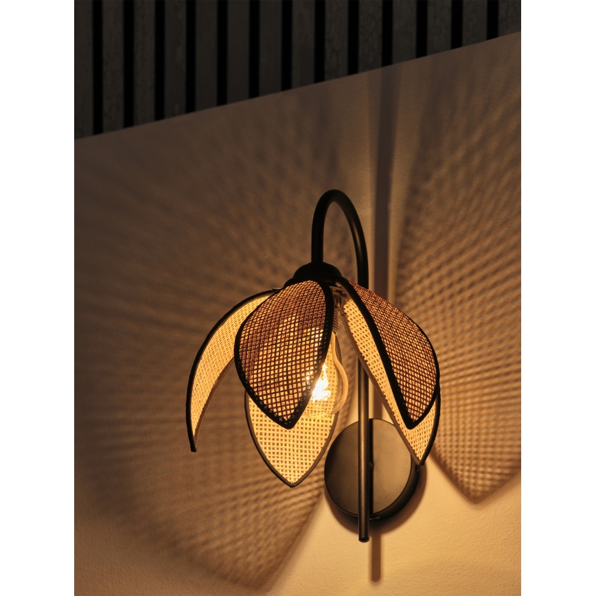 Osram - Applique murale DECOR RATTAN 1xE27/15W/230V beige/noir