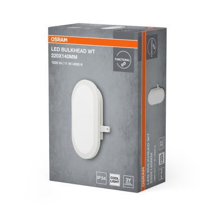 Osram - Applique murale d'extérieur BULKHEAD LED/11W/230V IP54 blanche