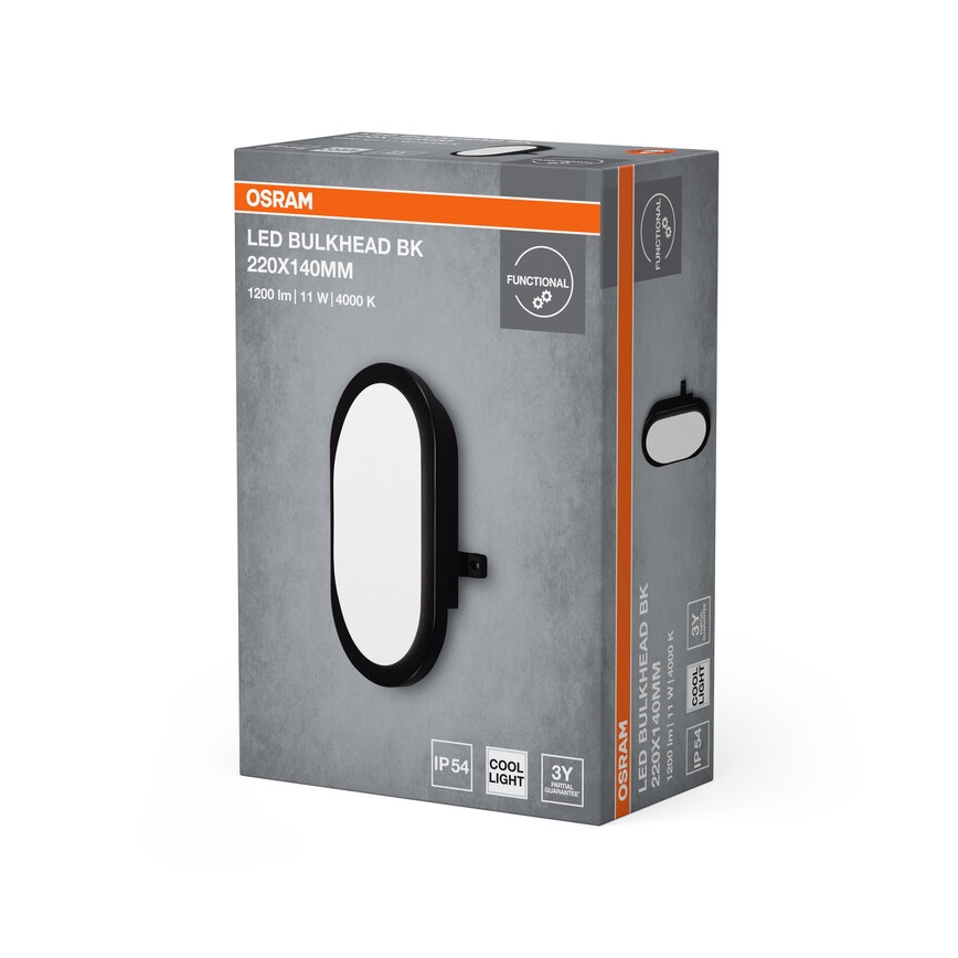Osram - Applique murale d'extérieur BULKHEAD LED/11W/230V IP54 noire