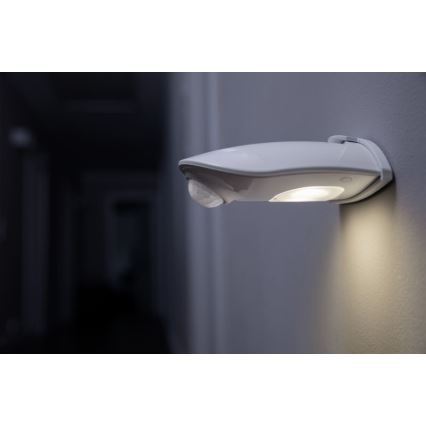 Osram - Applique murale LED d'extérieur avec détecteur DOORLED LED/0,5W/3xAA IP54 blanc