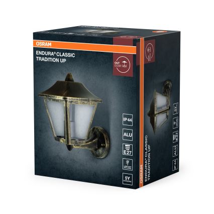 Osram - Applique murale d'extérieur TRADITION UP 1xE27/60W/230V IP44 patine/dorée