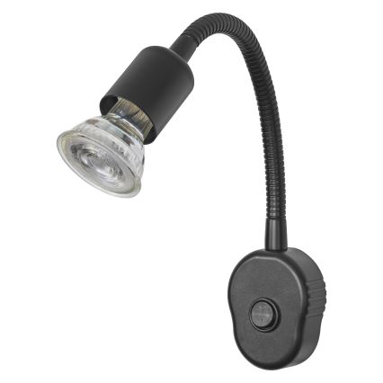 Osram - Applique murale flexible PLUG TUBE FLEX 1xGU10/5W/230V noire