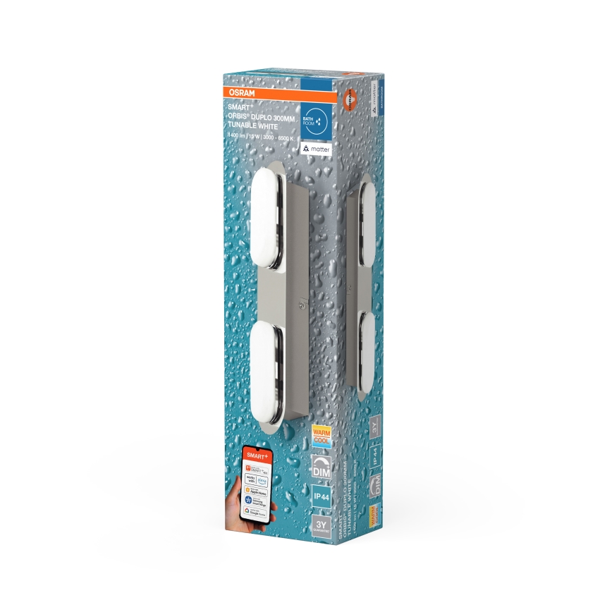 Osram - Applique murale de salle de bains LED dimmable SMART+ DUPLO LED/15W/230V 3000-6500K IP44 Wi-Fi
