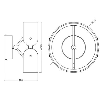 Osram - Applique murale LED DECOR CURVE, 20 W, 230 V, grise