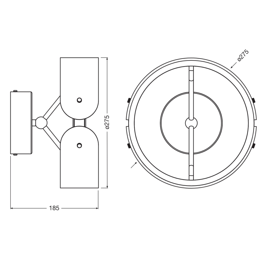 Osram - Applique murale LED DECOR CURVE, 20 W, 230 V, grise