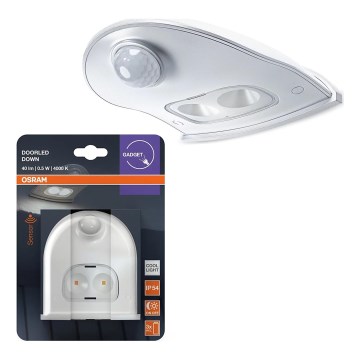 Osram - Applique murale LED d'extérieur avec détecteur DOORLED LED/0,5W/3xAA IP54 blanc
