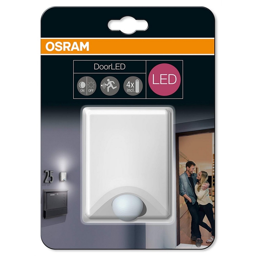 Osram - Applique murale LED extérieure avec détecteur DOORLED LED/0,8/4xAA IP54