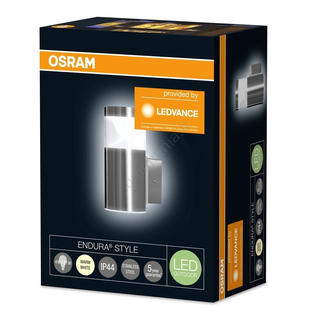 Applique Extérieure OSRAM ENDURA CLASSIC Post Up – IP44, Acier Inox, Ampoule E27 Non Fournie, Garantie 5 Ans