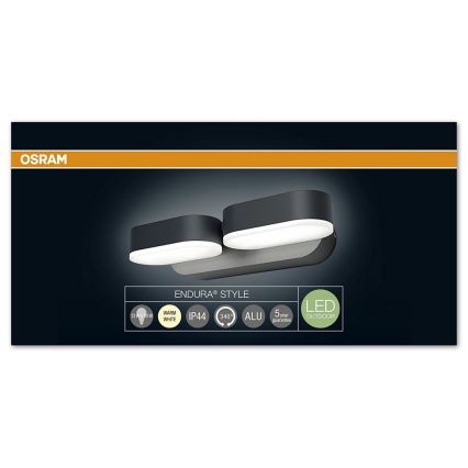 Osram - Applique murale LED extérieure ENDURA 2xLED/13W/230V IP44 noir IP44