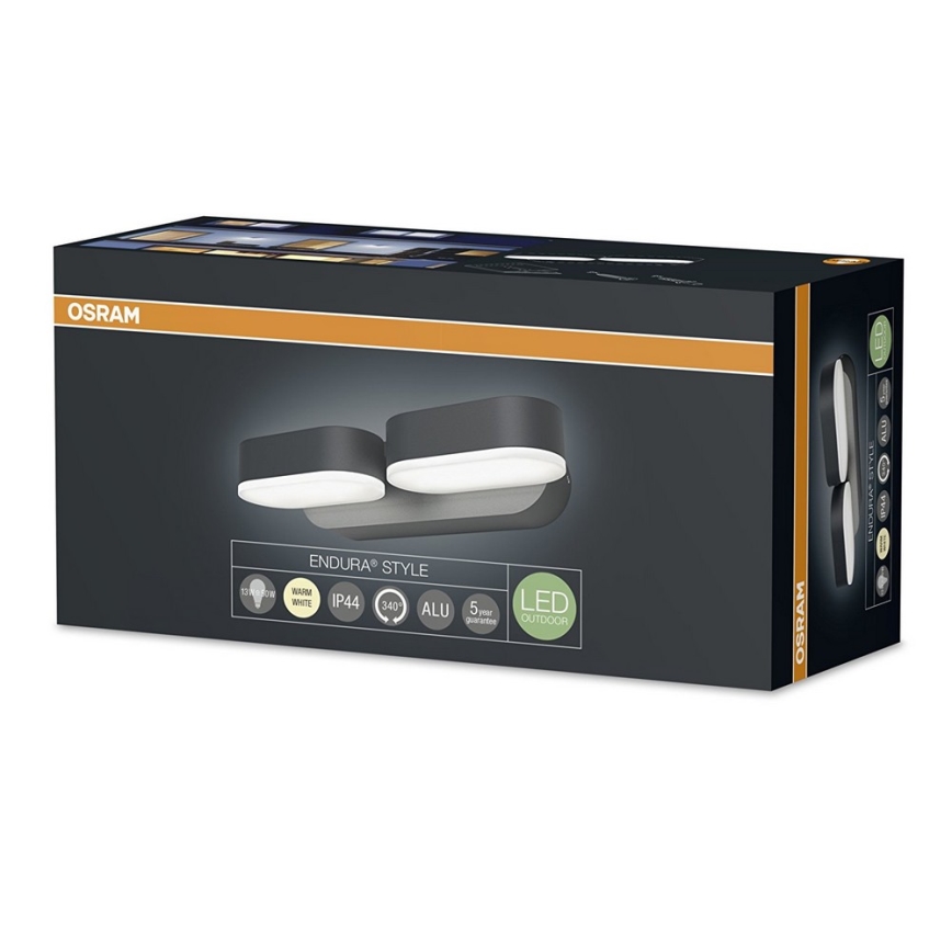 Osram - Applique murale LED extérieure ENDURA 2xLED/13W/230V IP44 noir IP44