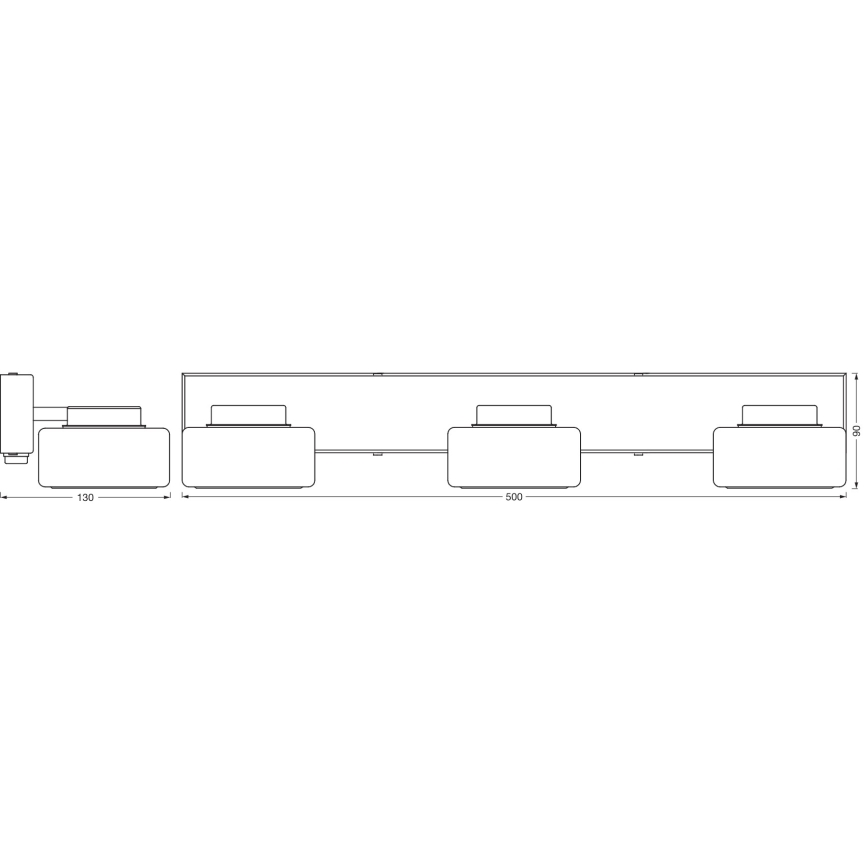 Osram - Applique murale LED pour salle de bains ORBIS FLAME 3xLED/5,5W/230V 3000/4000K IP44 blanche