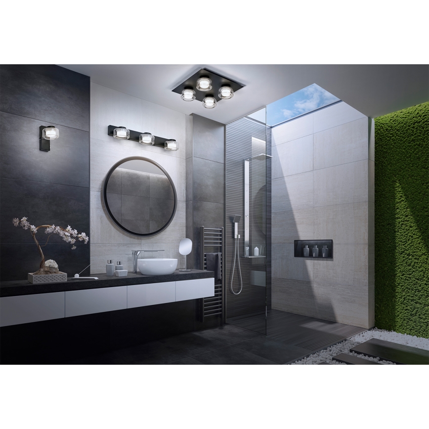 Osram - Applique murale LED pour salle de bains ORBIS FLAME 3xLED/5,5W/230V 3000/4000K IP44 noire