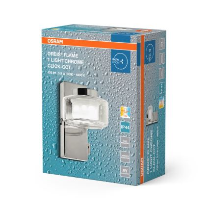 Osram - LED Applique murale pour salle de bains ORBIS FLAME LED/5,5W/230V 3000/4000K IP44 chrome brillant