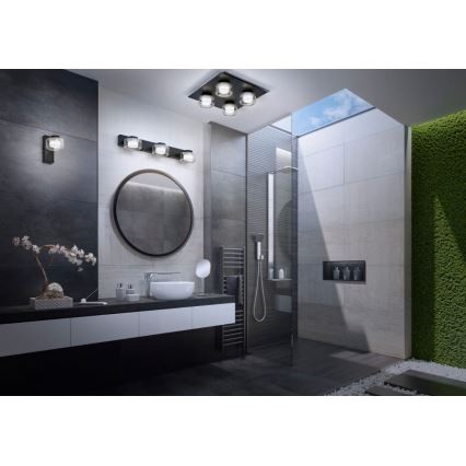Osram - LED Applique murale pour salle de bains ORBIS FLAME LED/5,5W/230V 3000/4000K IP44 noire