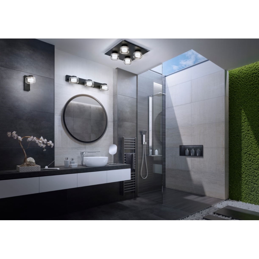 Osram - LED Applique murale pour salle de bains ORBIS FLAME LED/5,5W/230V 3000/4000K IP44 noire
