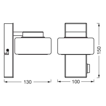 Osram - LED Applique murale pour salle de bains ORBIS FLAME LED/5,5W/230V 3000/4000K IP44 noire