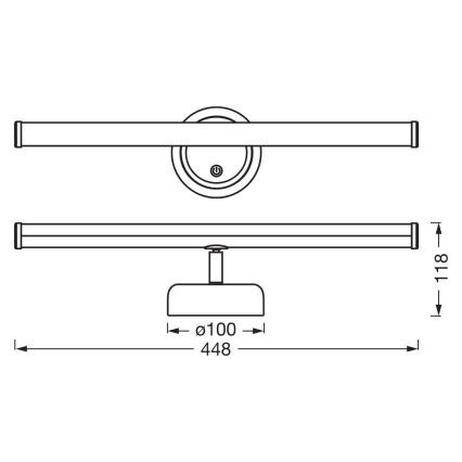 Osram - Applique murale LED NIGHTLUX tactile, rechargeable et dimmable, LED/1,8W/5V, noir