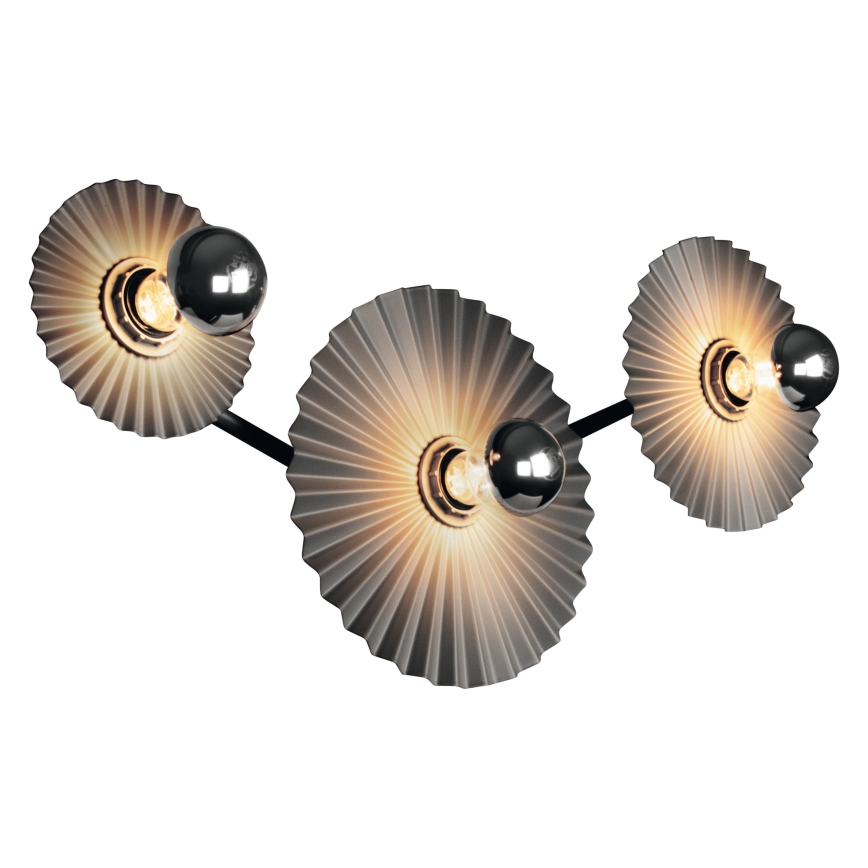 Osram - Applique murale PLISSEE 3xE27/15W/230V anthracite
